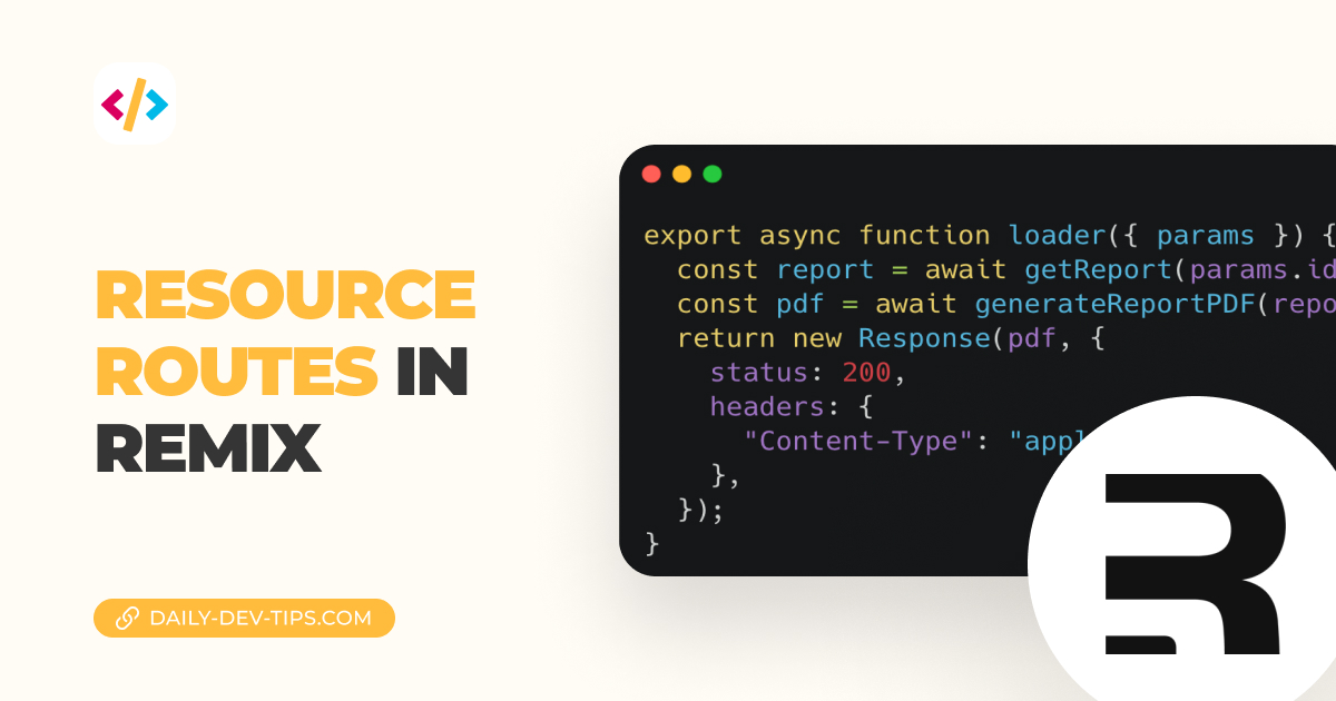 Resource routes in Remix
