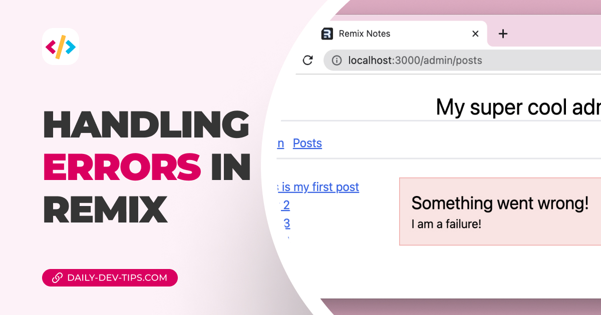 Handling errors in Remix