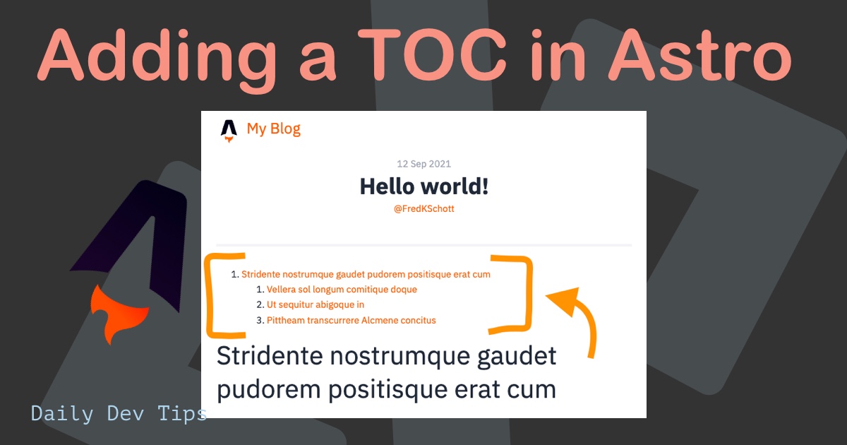 Adding a TOC in Astro