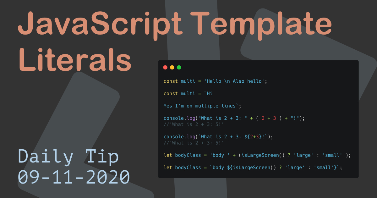 JavaScript template literals