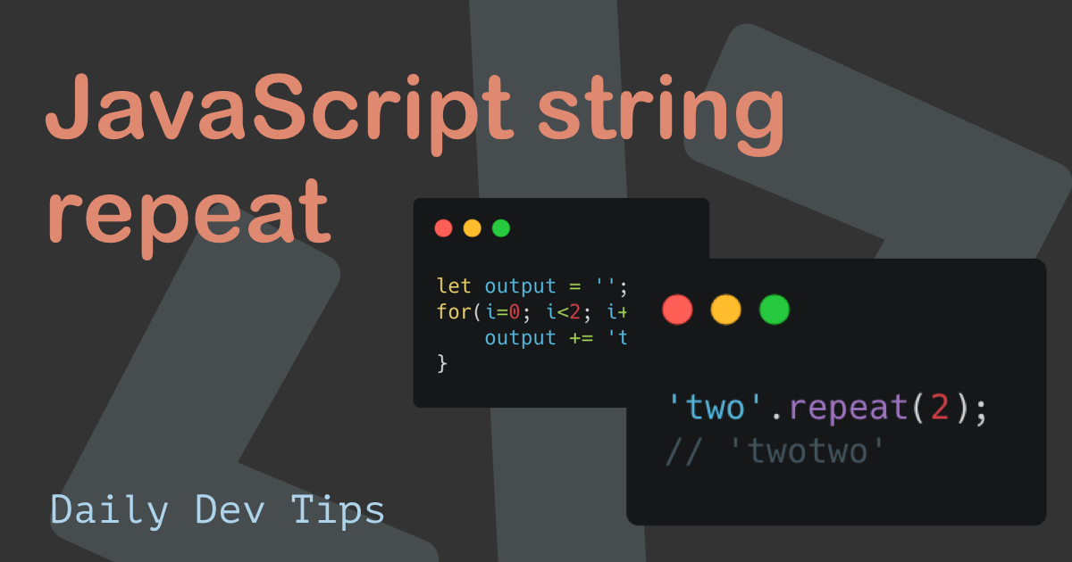 JavaScript string repeat