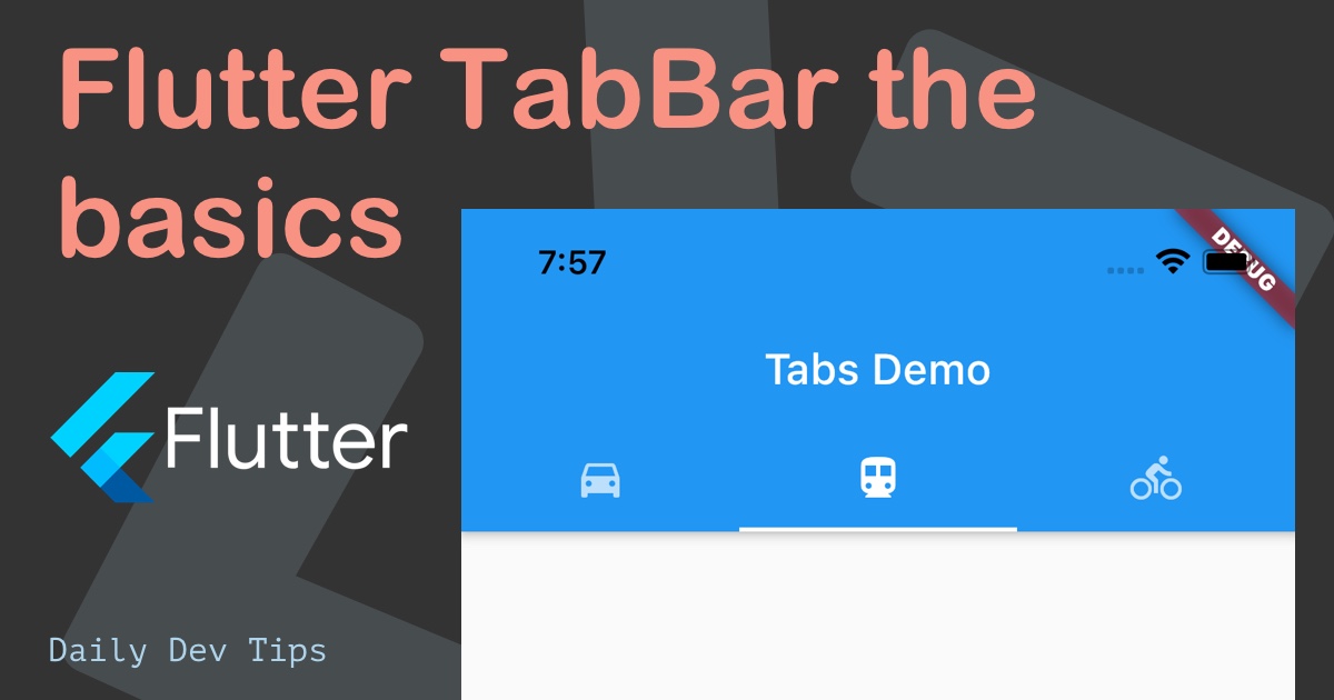 Flutter TabBar the basics