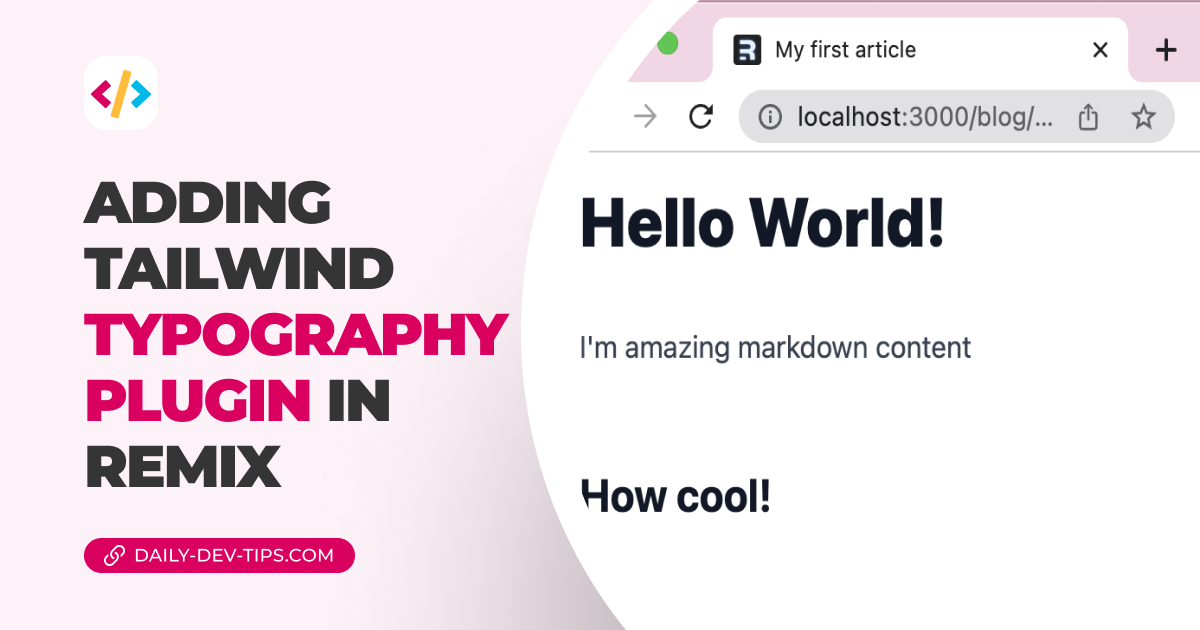 Adding tailwind typography plugin in Remix