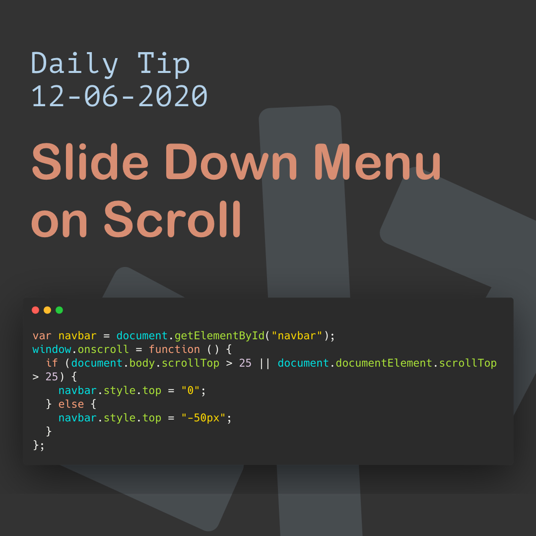 Slide Down Menu on Scroll