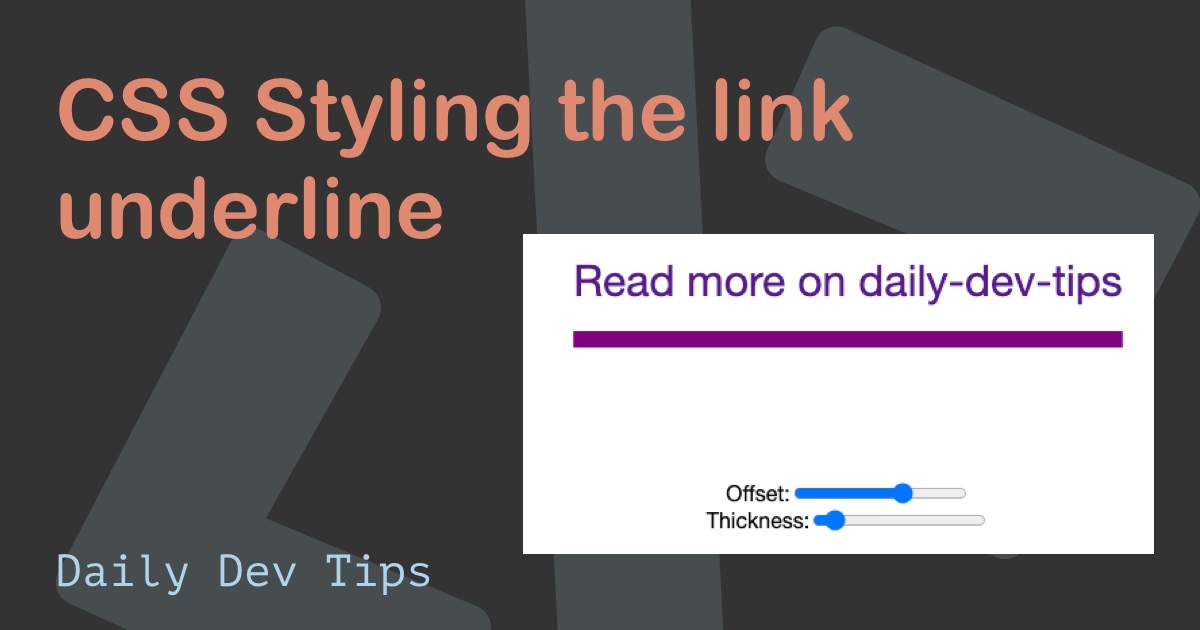 CSS Styling the link underline