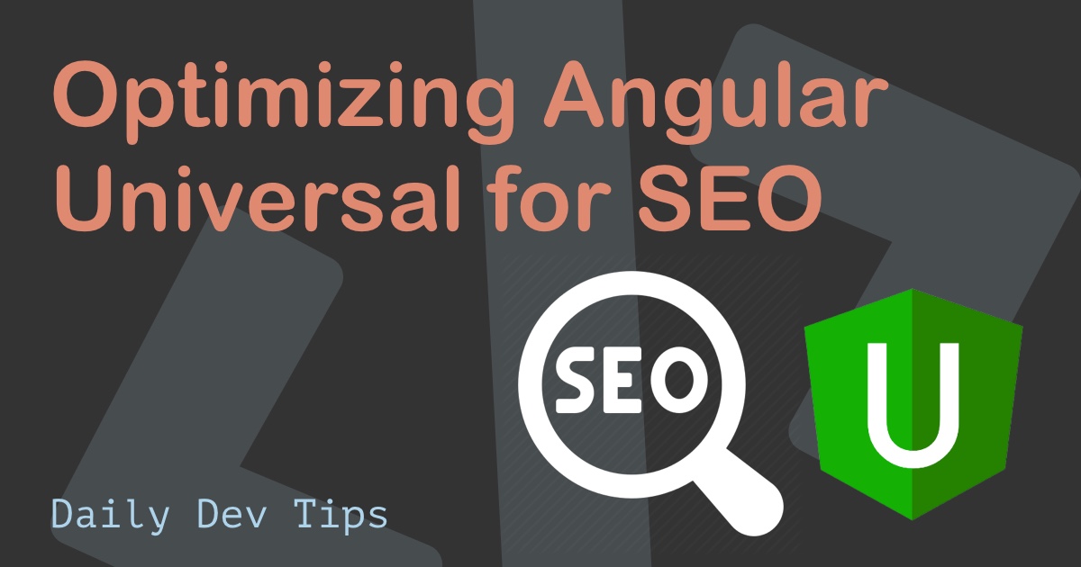 Optimizing Angular Universal for SEO