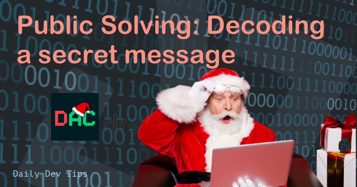 Public Solving: Decoding a secret message