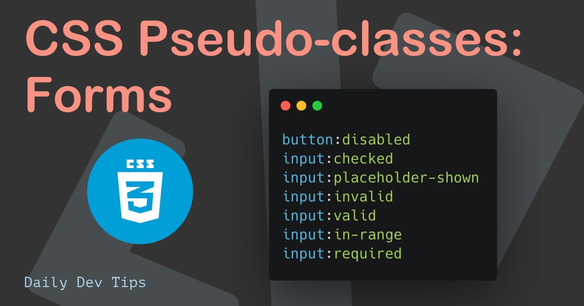 CSS Pseudo-classes: Forms