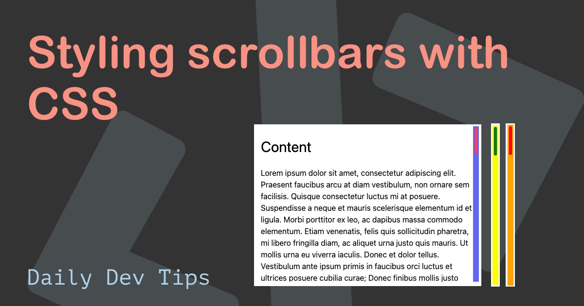 CSS for styling the scrollbar