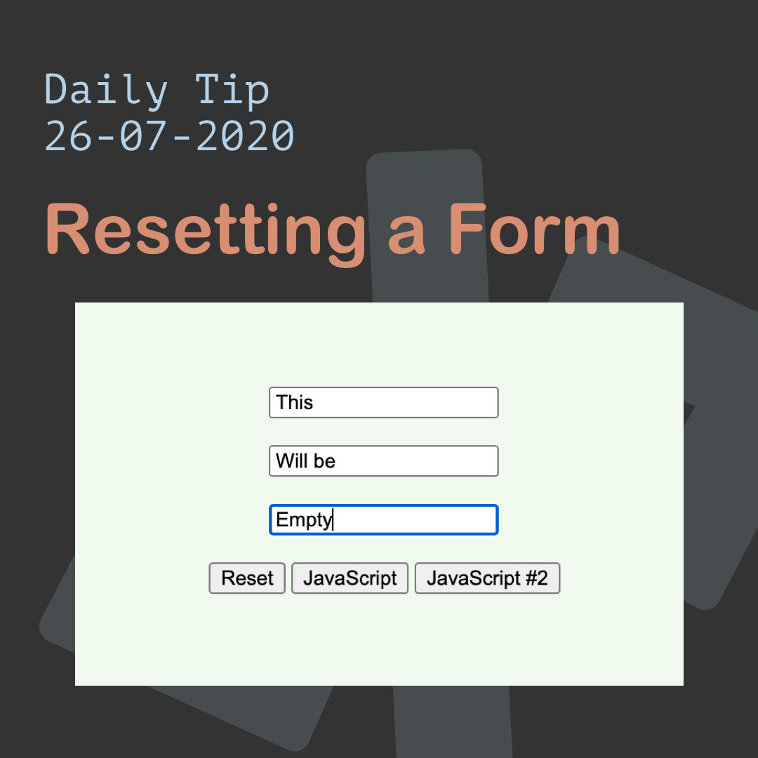 Resetting a Form