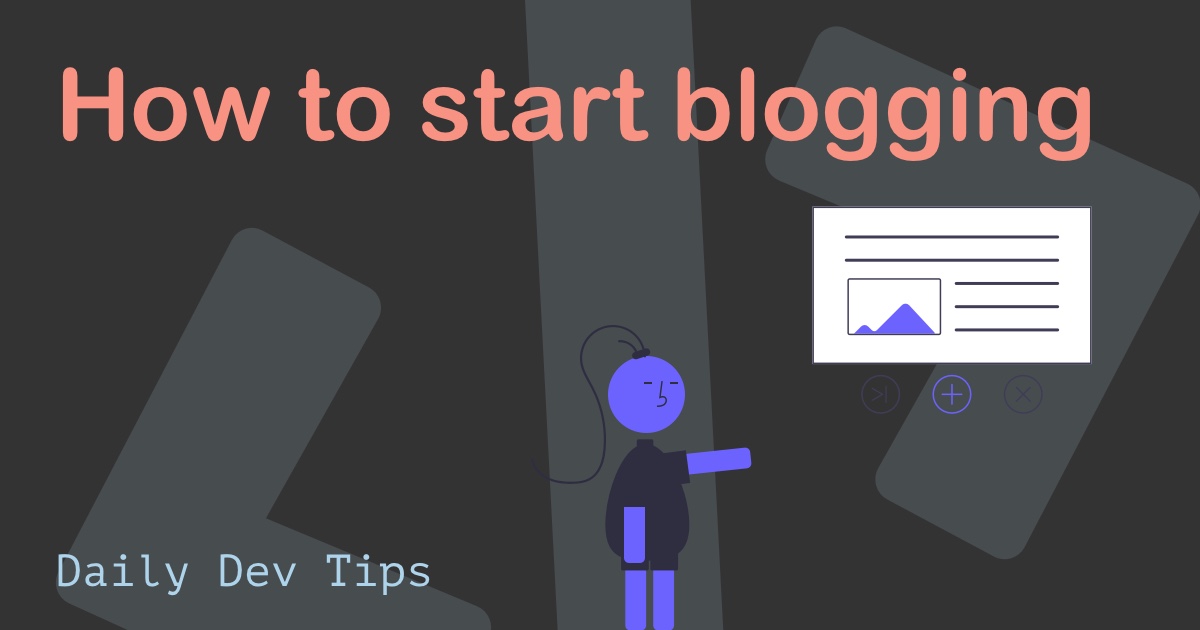 How to start blogging